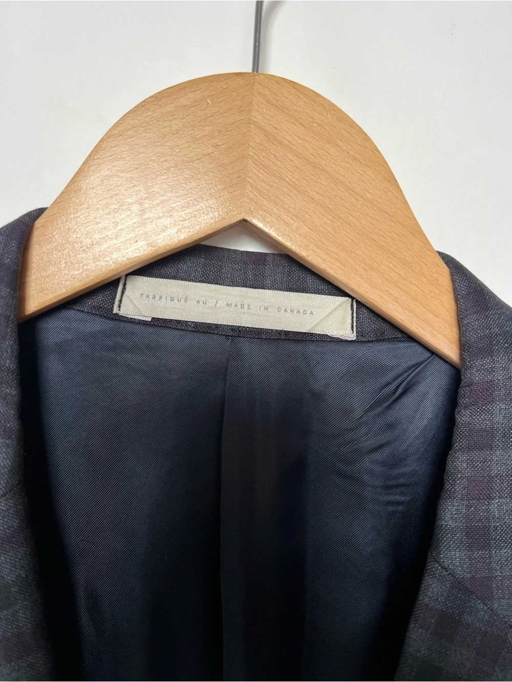 Samuelsohn Beckett Super 130’s Wool Purple Plaid Blazer 42R